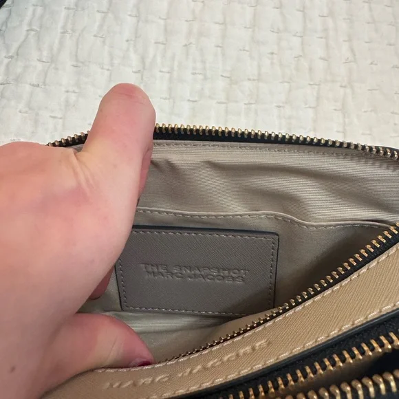 Marc Jacobs Crossbody Bag in Gray with Gold Accents